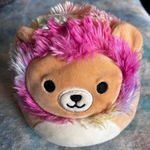 Plush Pet Toy with Pink and Tan Accents